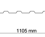 T14 trapézlemez, fehér, RAL 9002